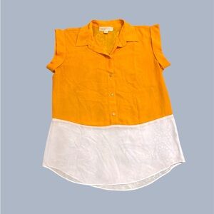 Michael Kors Blouse Gold Cream Medium